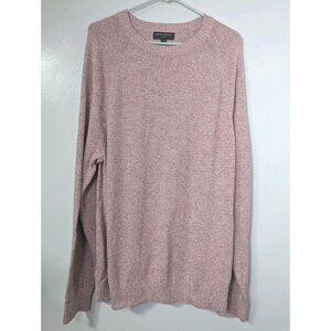 Banana Republic Sweater Mens Size XXL LINEN Blend Heathered Red Holiday